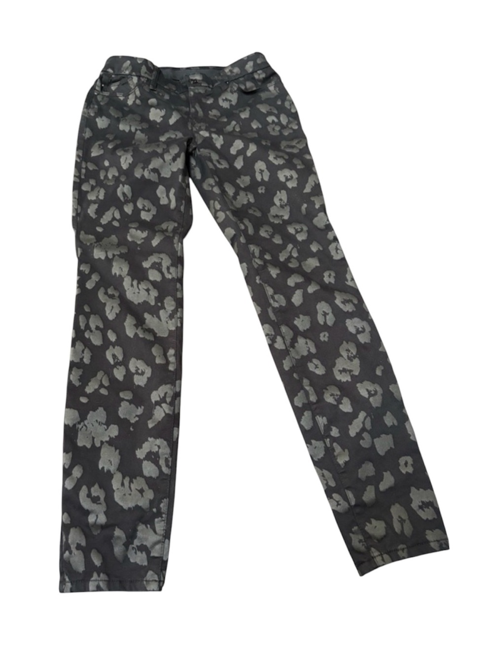 Chico`s Secret Stretch Coated Leopard-Print Jeggings - Chico`s size 00R or XS